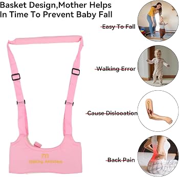Baby Walking Assistant Belt Adjustable Safety Harness for Toddlers (6-24 Months) Azadi Sale