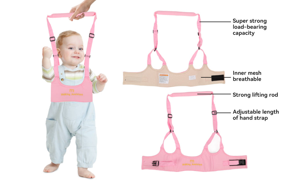 Baby Walking Assistant Belt Adjustable Safety Harness for Toddlers (6-24 Months) Azadi Sale