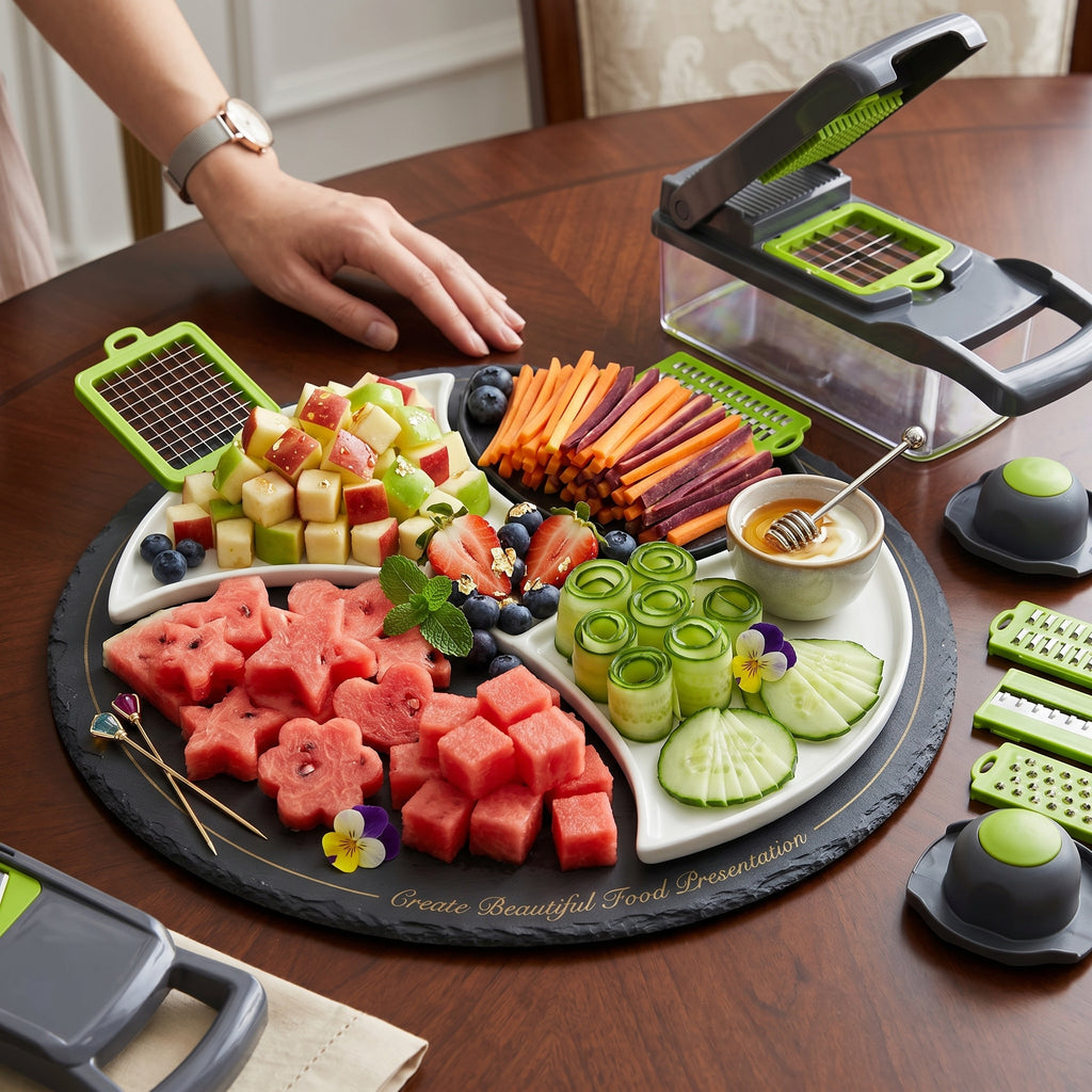12 in 1 Nicer Dicer Plus Vegetable & Fruit Cutter – Multi Function Kitchen Chopper