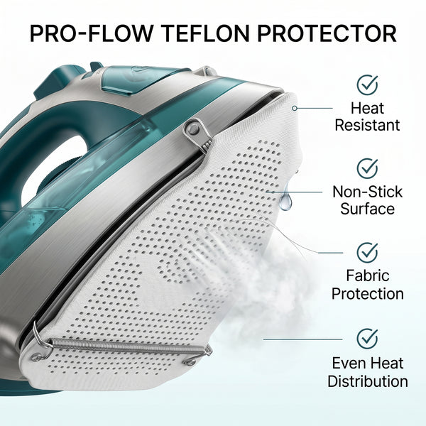 Teflon Iron Cover Protector - Burn Free Safe Ironing Cover for Clothes
