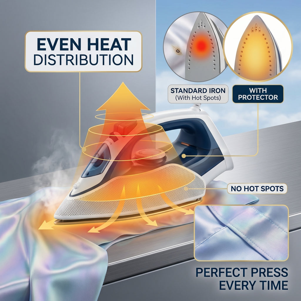 Teflon Iron Cover Protector - Burn Free Safe Ironing Cover for Clothes