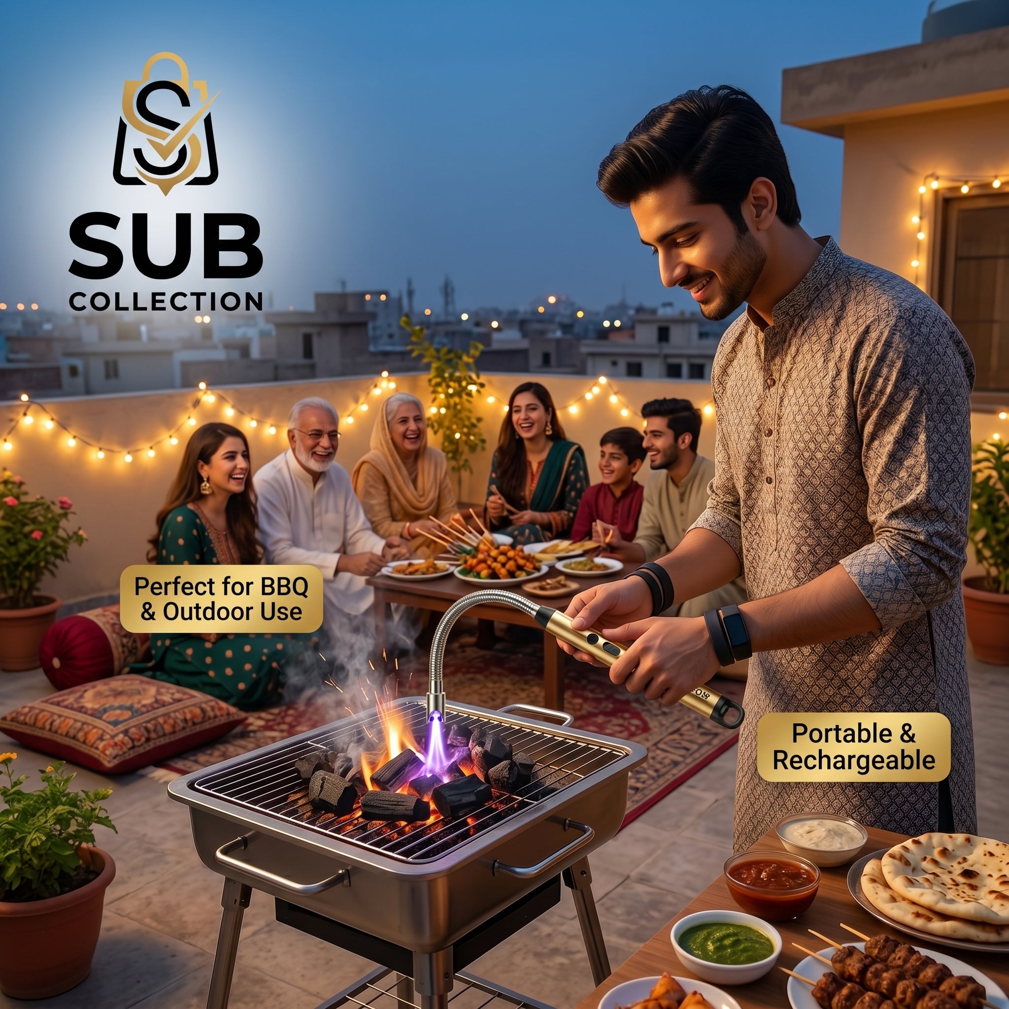 Electric Gas Lighter with USB Charging – Best for Kitchen & BBQ in Pakistan