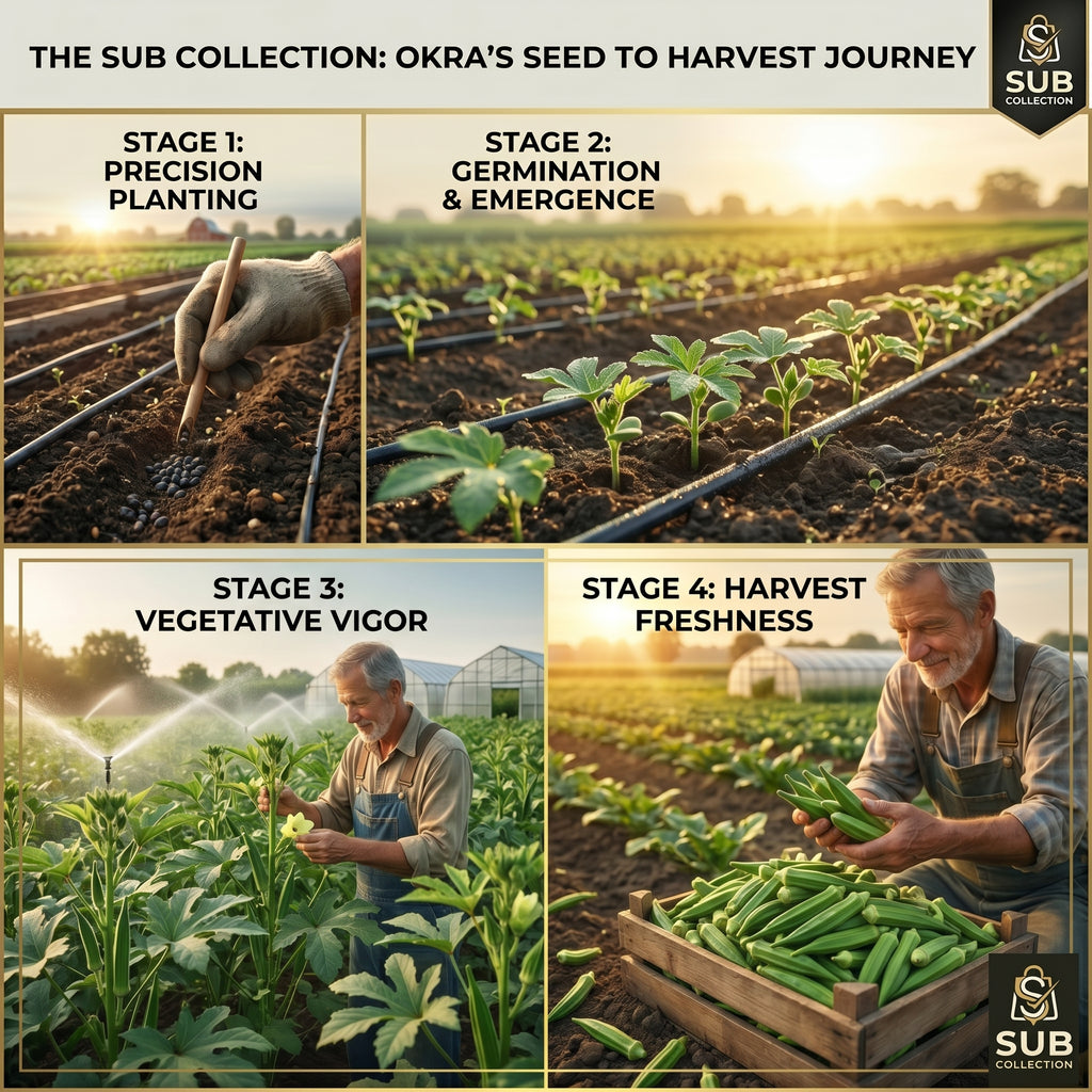 🌿 Premium Okra Seeds Packet-10(بھنڈی کے بیج)