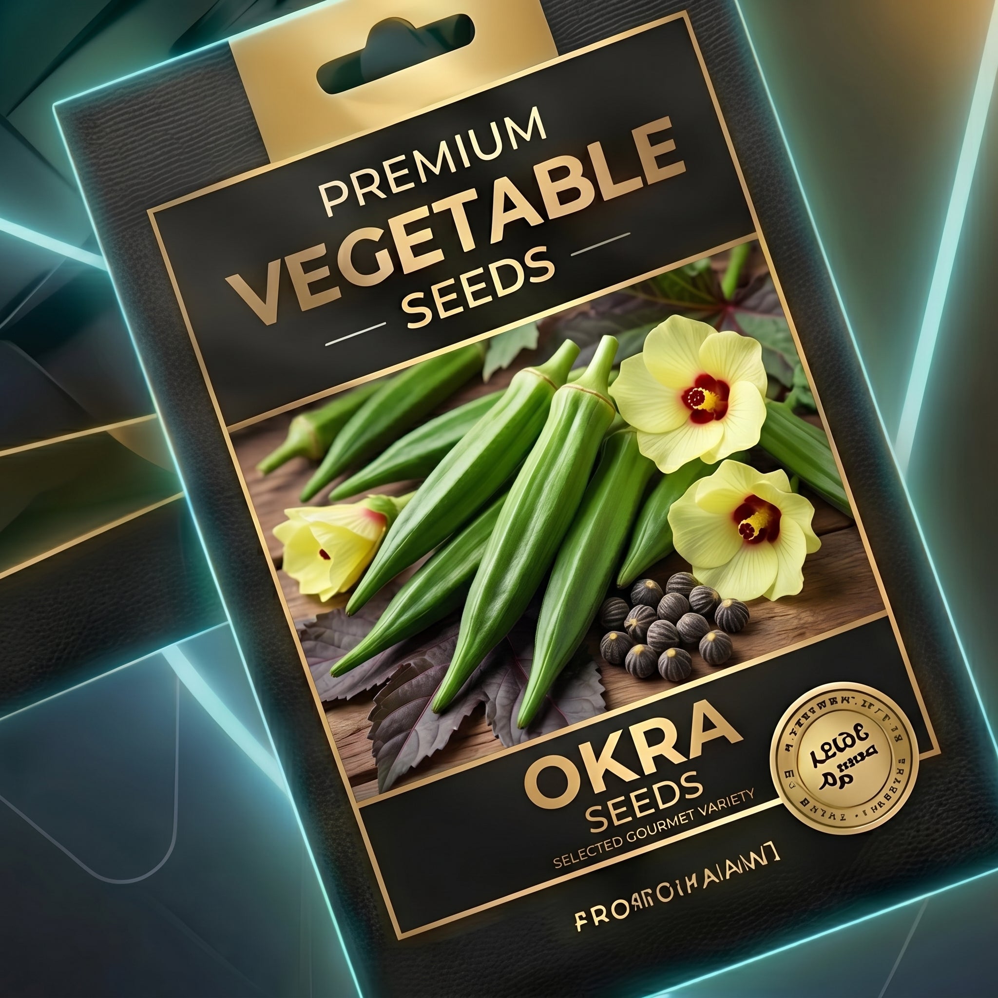🌿 Premium Okra Seeds Packet-10(بھنڈی کے بیج)