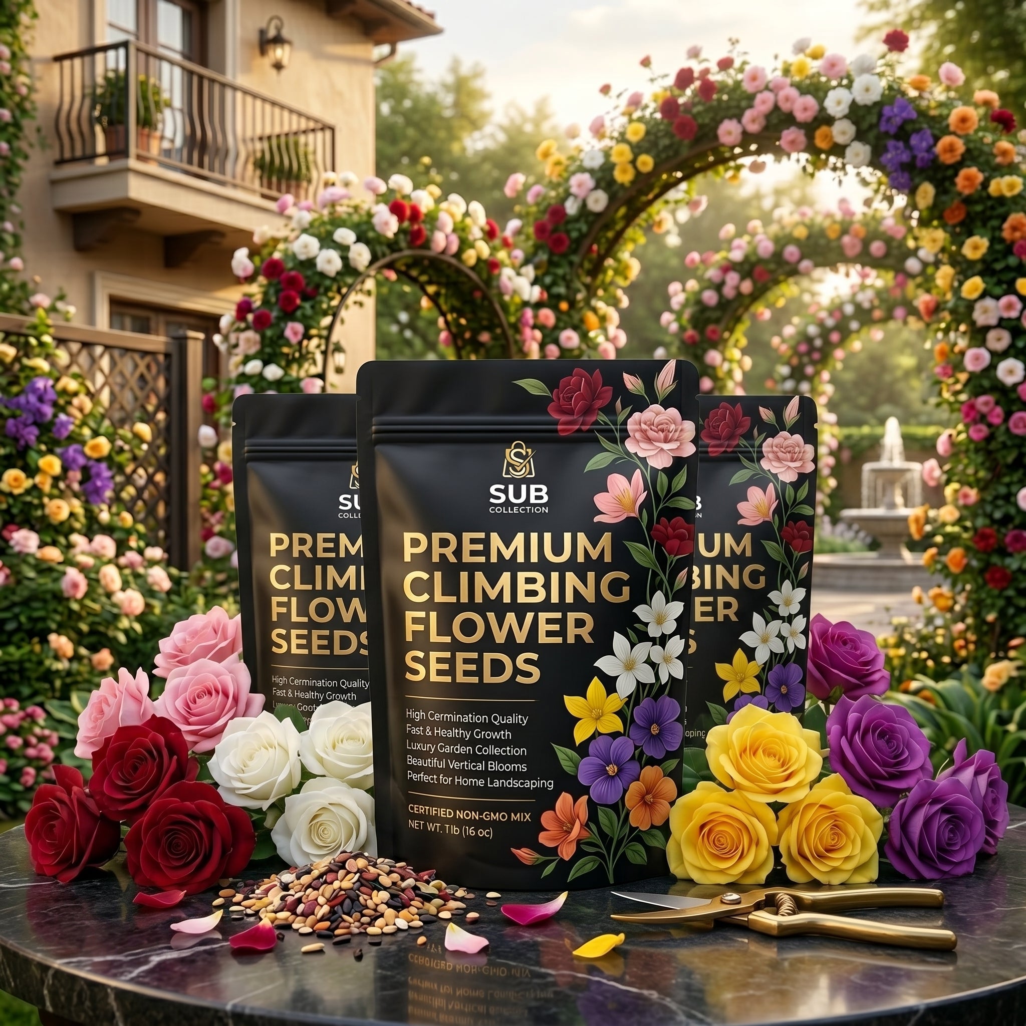 Premium Climbing Flower Seeds Packets-10