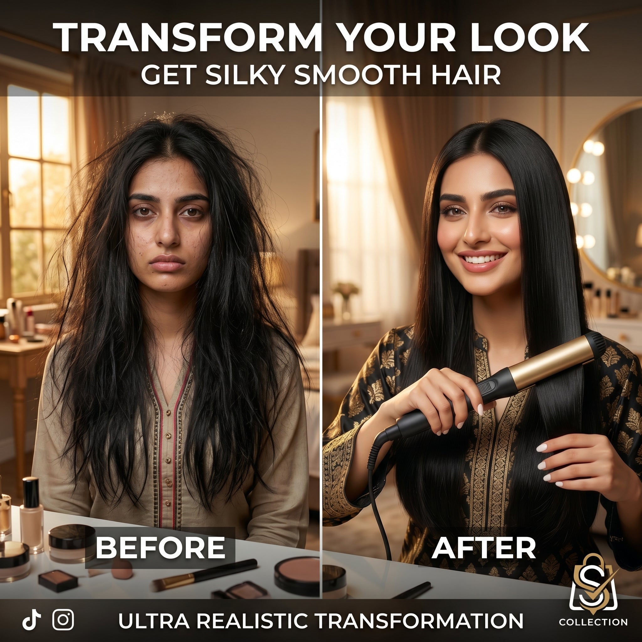 Remington Silk & Care Hair Straightener – Smooth Straight Hair in Minutes