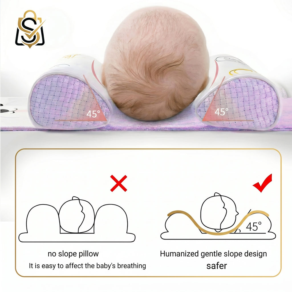 Baby Head Shaping Pillow Hypoallergenic, Flat Head Prevention, Pediatrician Approved