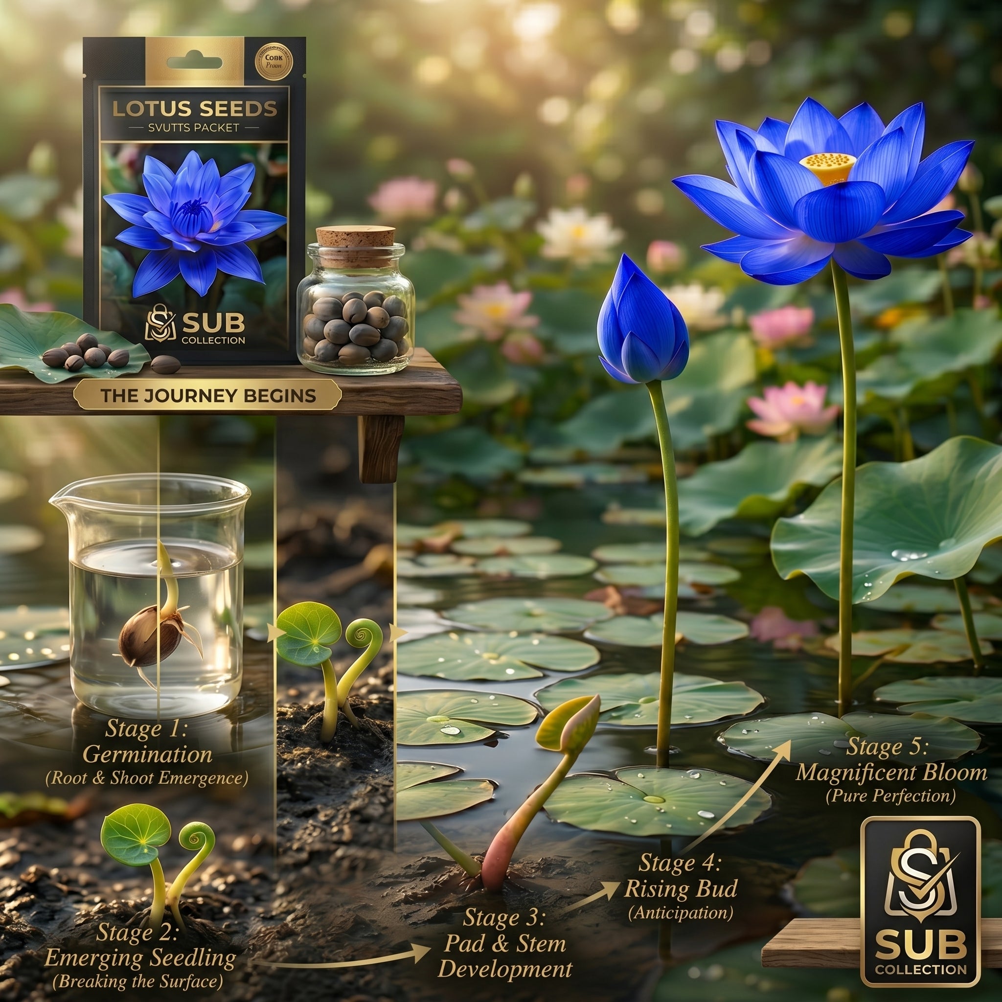 🌸 Premium Lotus Seeds Packets-10 (کنول کے بیج)