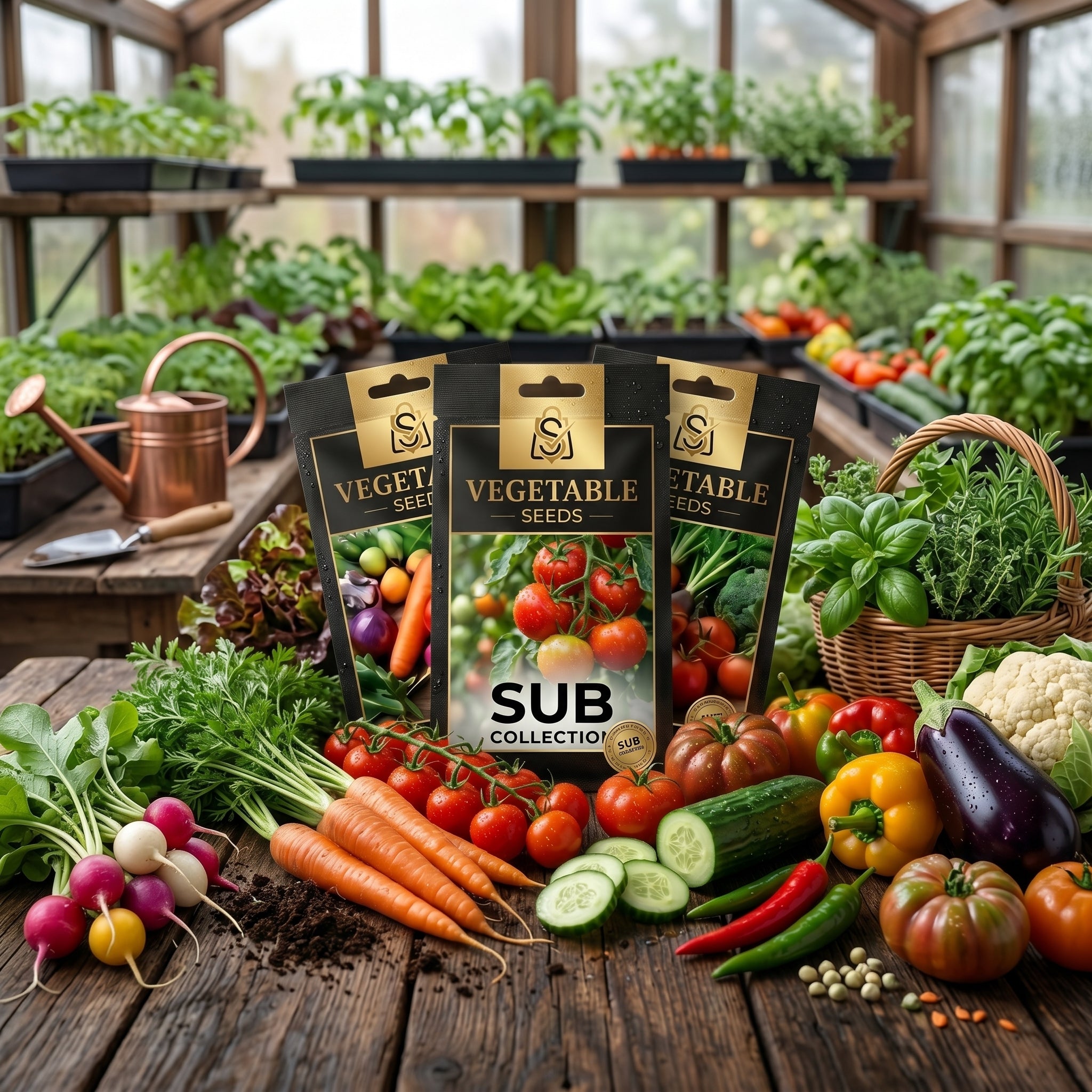 Premium Mix Vegetable Seeds Pack 15 Packets – Home Gardening
