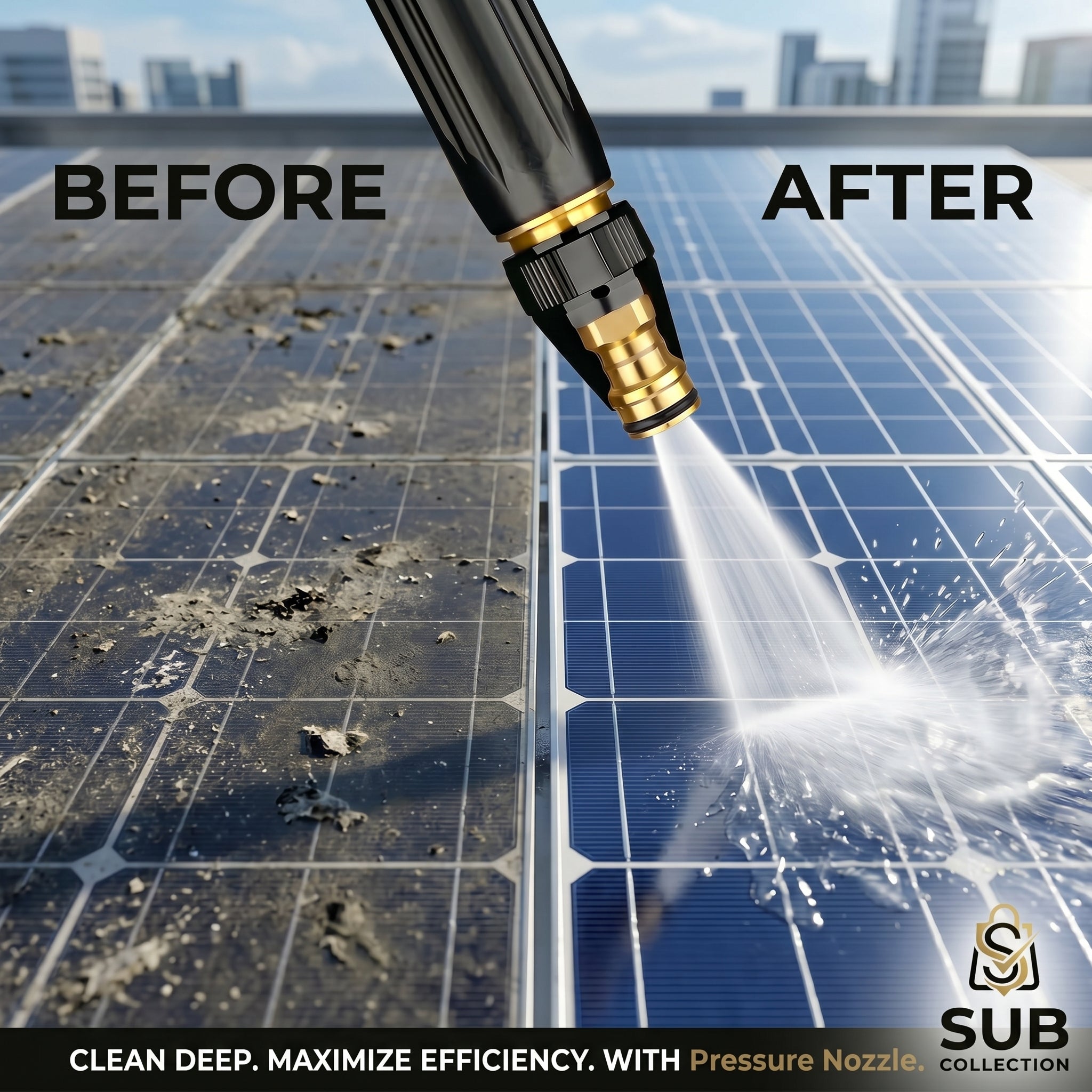 High Pressure Water Spray Gun Nozzle – Solar Panel & Car Cleaning